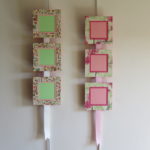 3 cadres en chapelet (10x10cm) 15€